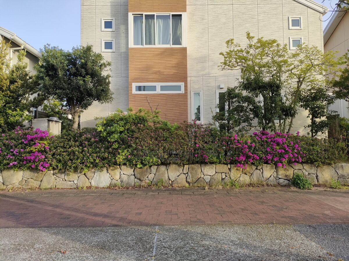 福岡市東区のY様邸の剪定、草刈り作業を行いました。